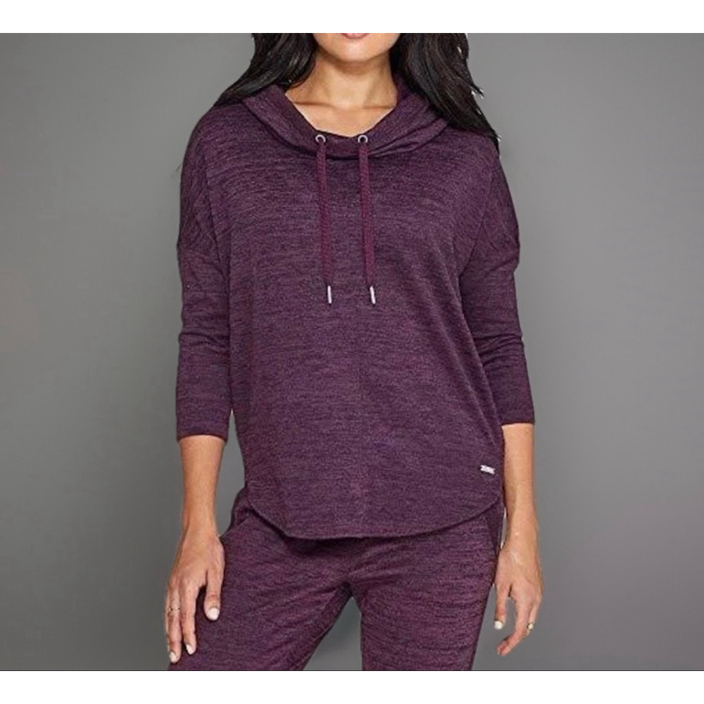 Calvin Klein Performance Marled Hoodie Top Womens Size M